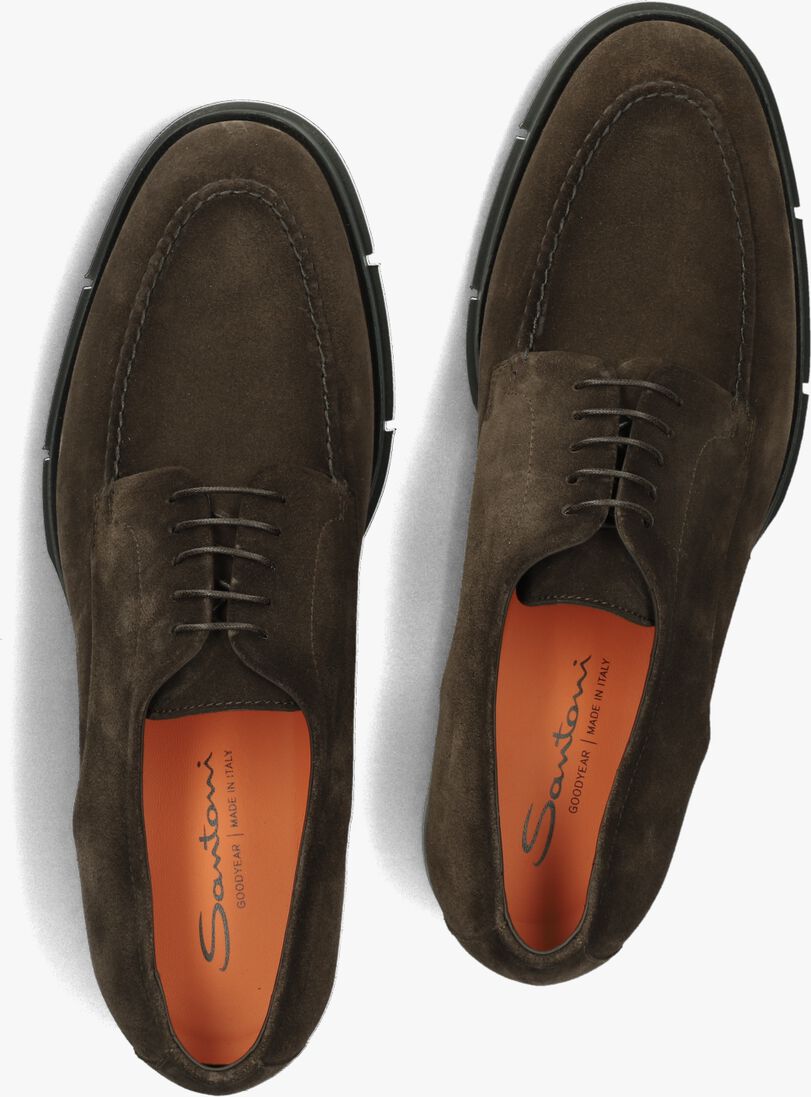 bruine santoni veterschoenen justin 18567
