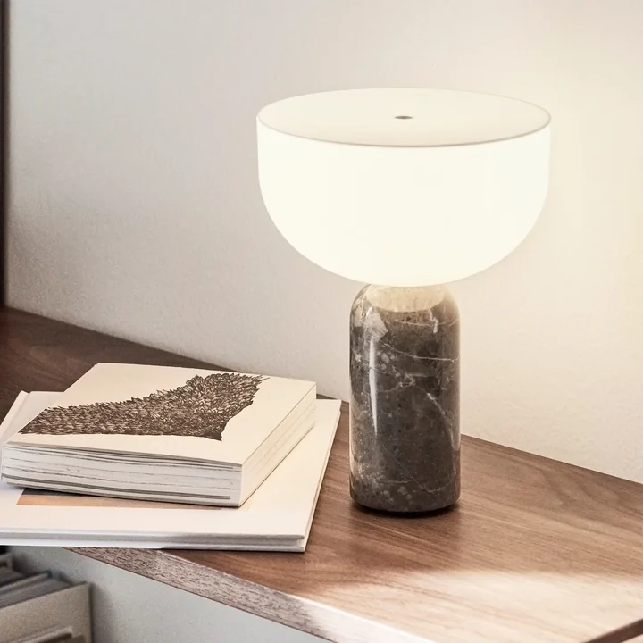 New Works - Kizu Portable LED Tischleuchte mit Akku, breccia pernice