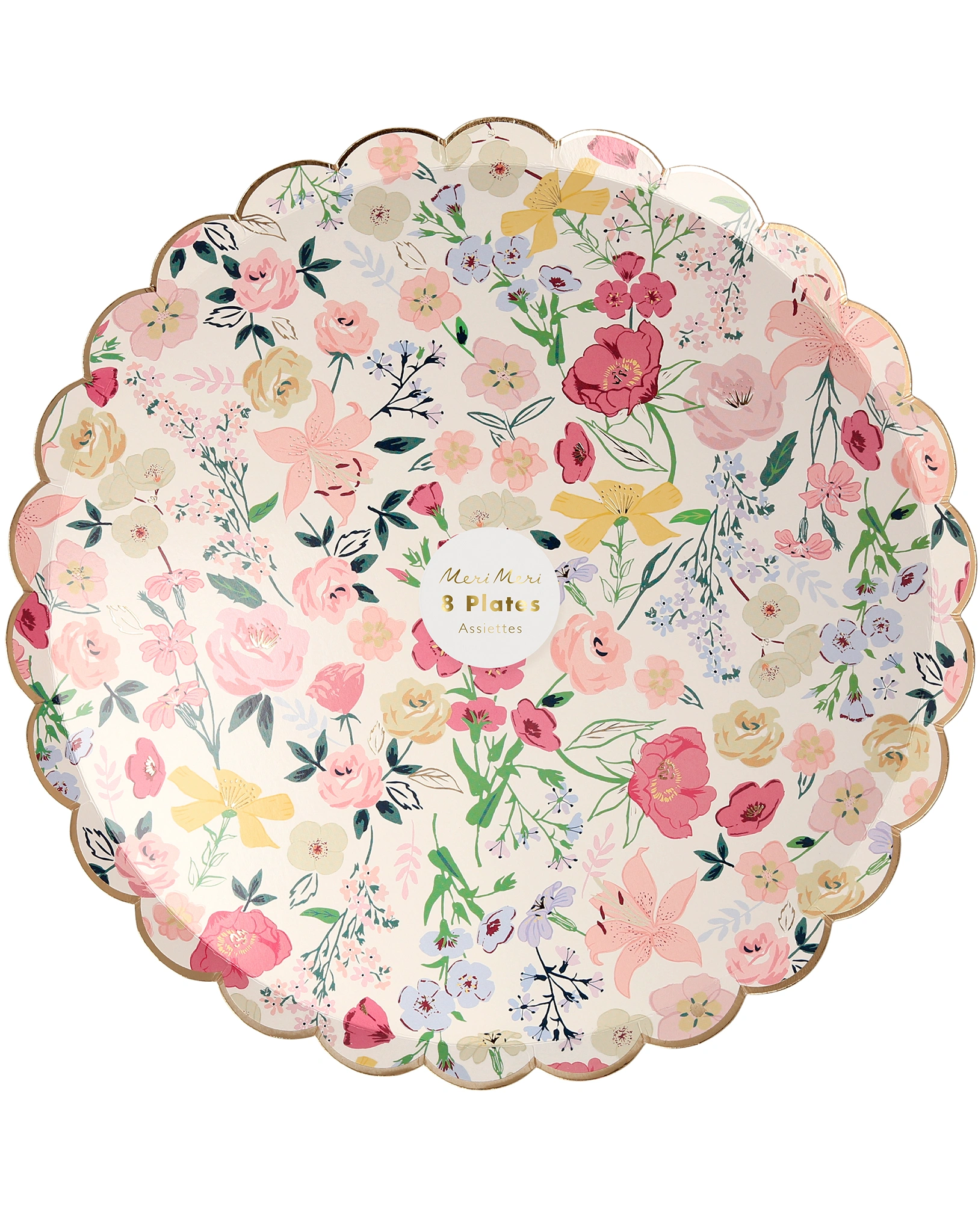 Pappteller ENGLISH GARDEN 8er-Set