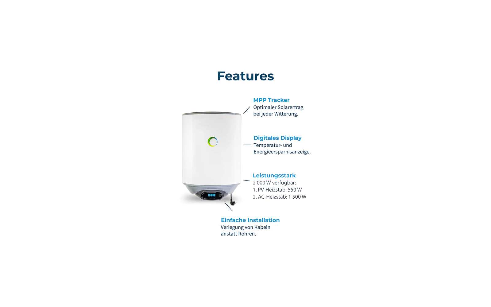 Fothermo 30 L photovoltaischer Hybridboiler