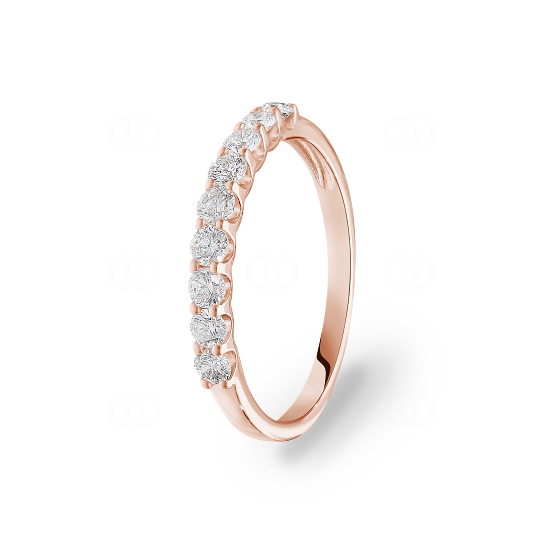 Mémoire-Ring 750/18 K Roségold mit Diamanten 0.50 ct H/si