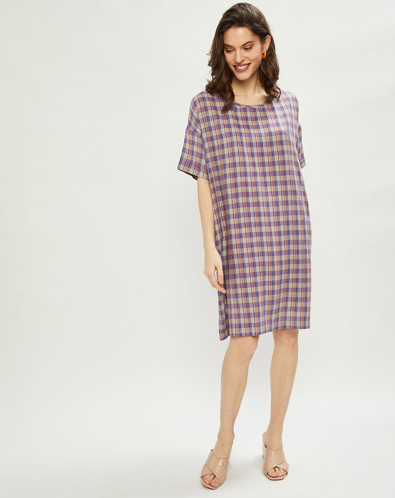 Harris Wilson Robe 100% Soie Cesarina car violette