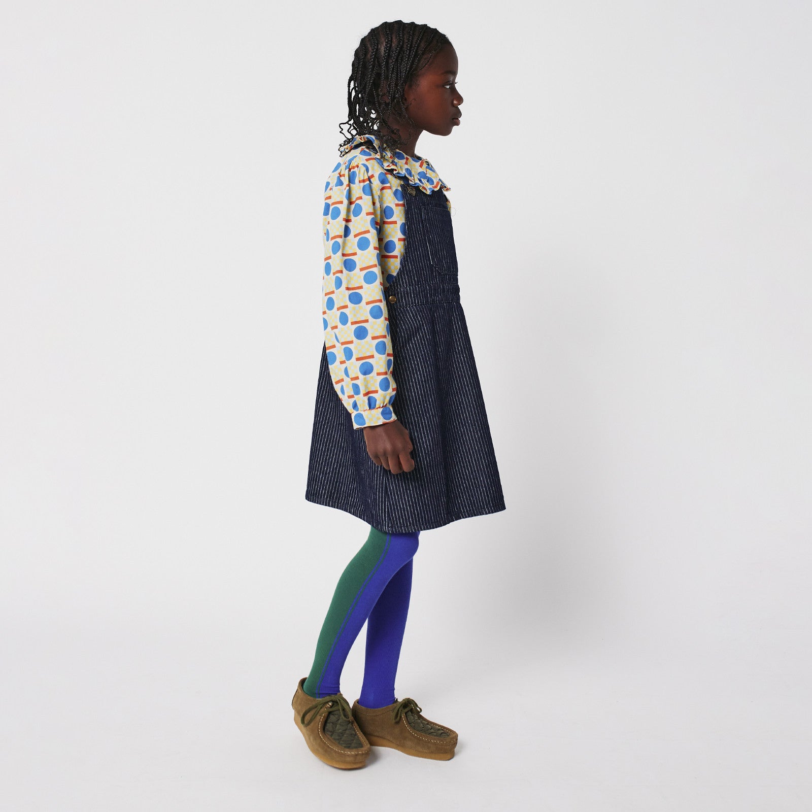 Kleid Tic Tac Toe Denim Navy Blue