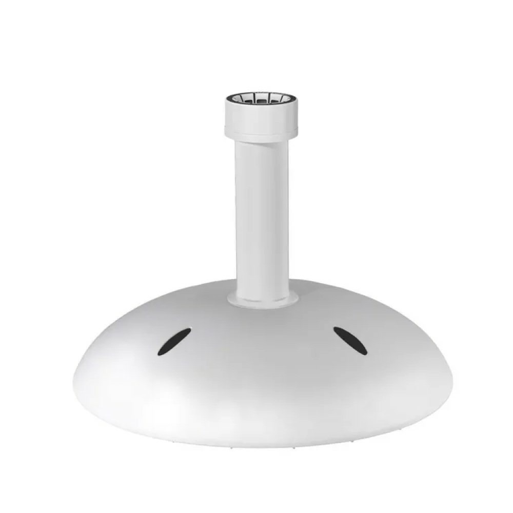 Pied de parasol lesté blanc en béton, 20kg, l 45 x l 45 x h 11 cm