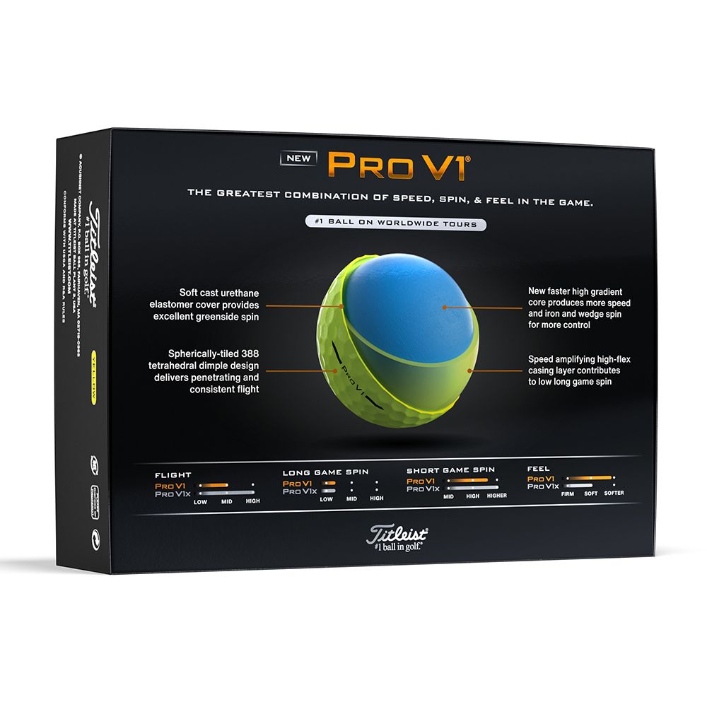 Pro V1 Golfball Gul