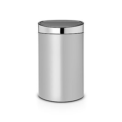 Poubelle à pression coloris métal 40L Brabantia Touch Bin