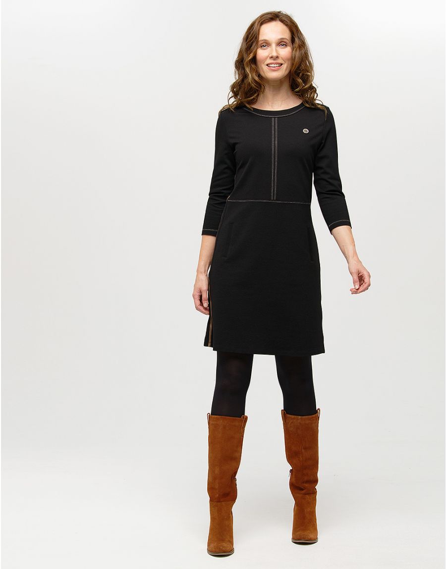 Robe maille noire