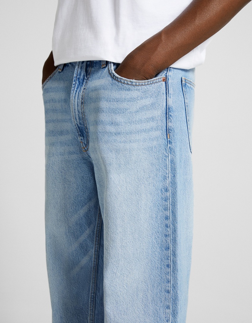 jeans de corte reto dos anos 90