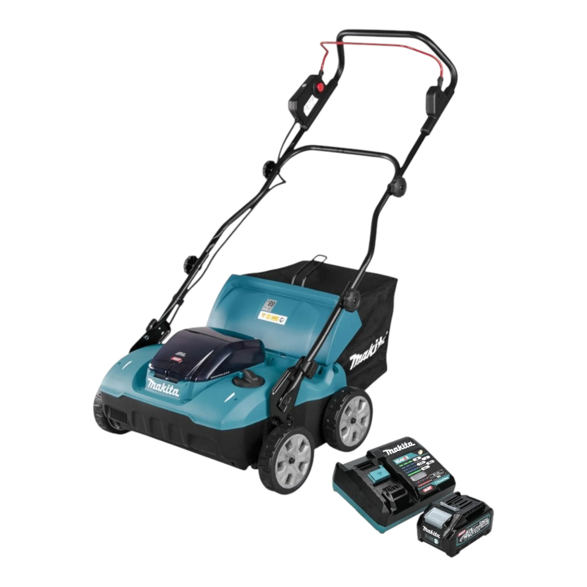 Makita UV 001 GM101 Scarificateur sans fil 40 V max. XGT 38 cm 50 l Brushless + 1x batterie 4,0 Ah + chargeur