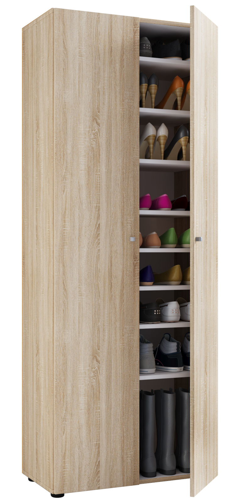Schuhschrank VANDOL l - Sonoma Eiche - Türen - 71 cm breit
