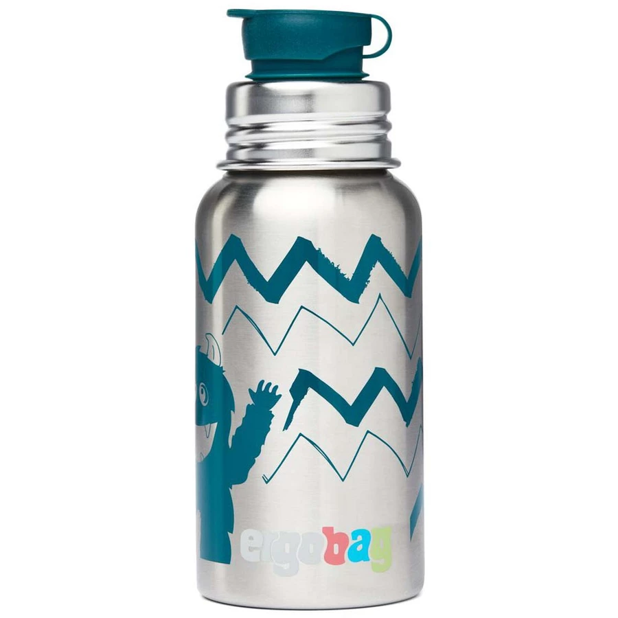 Ergobag Zubehör - Pura 500 ml Edelstahl Trinkflasche Monster