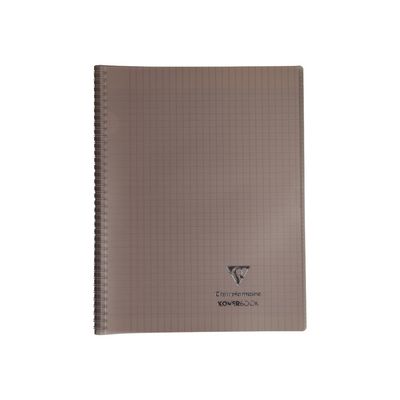 Clairefontaine Koverbook - Cahier polypro spiralé 24 x 32 cm - 160 pages - grands carreaux (Seyes) - disponible dans différentes couleurs