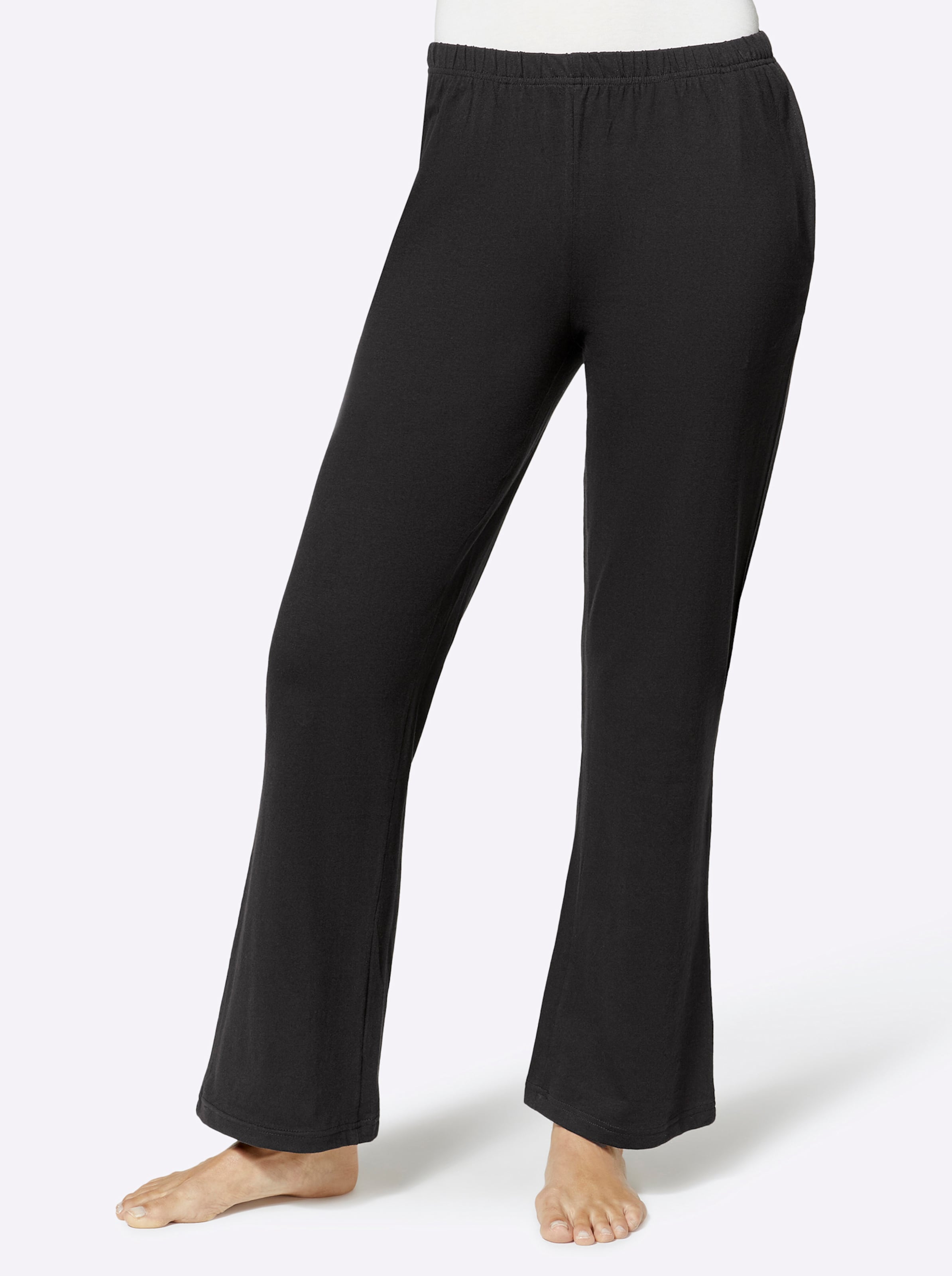 feel good Hose in schwarz + grau-meliert
