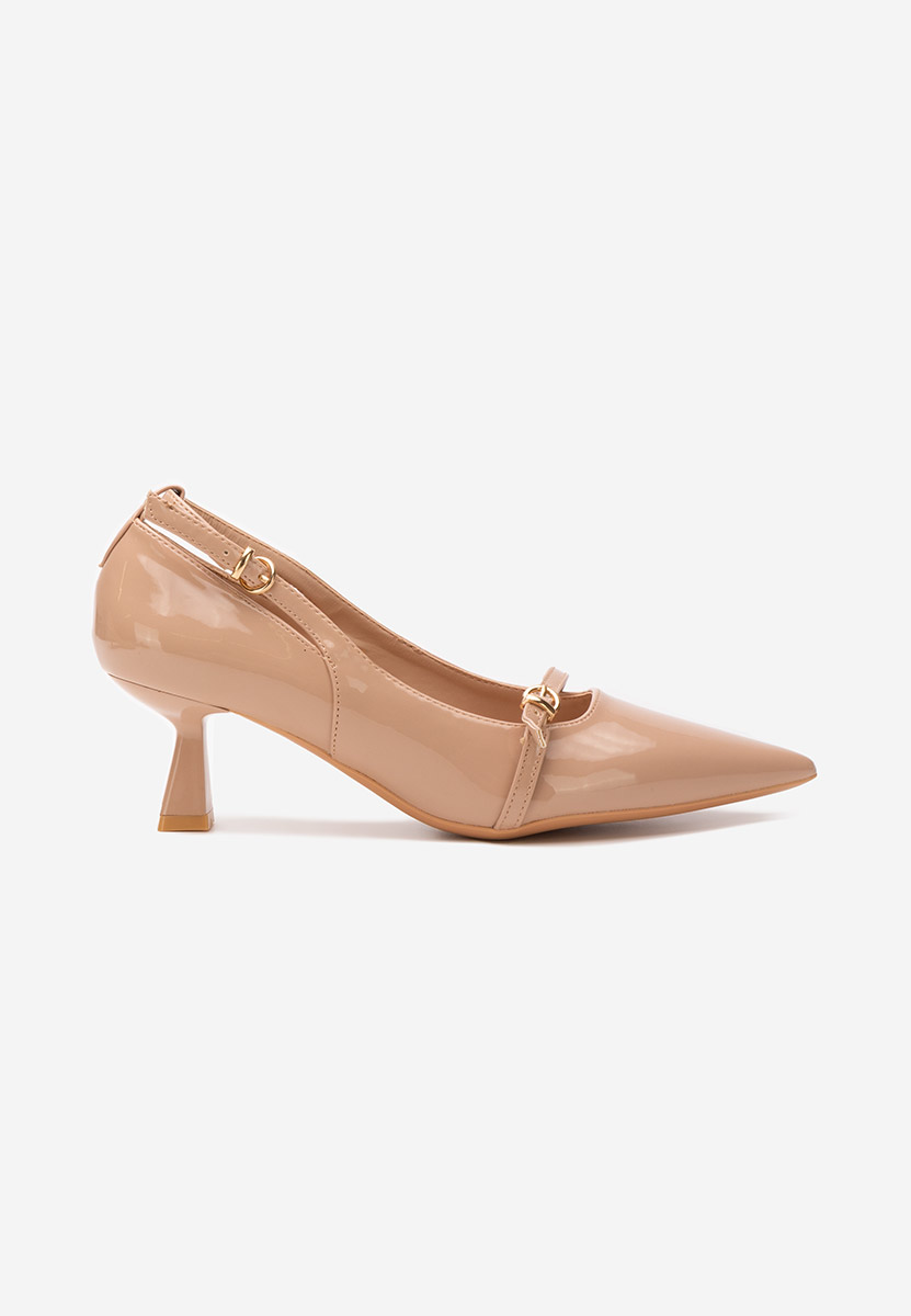 Chaussures stiletto à petit talon beige Surie
