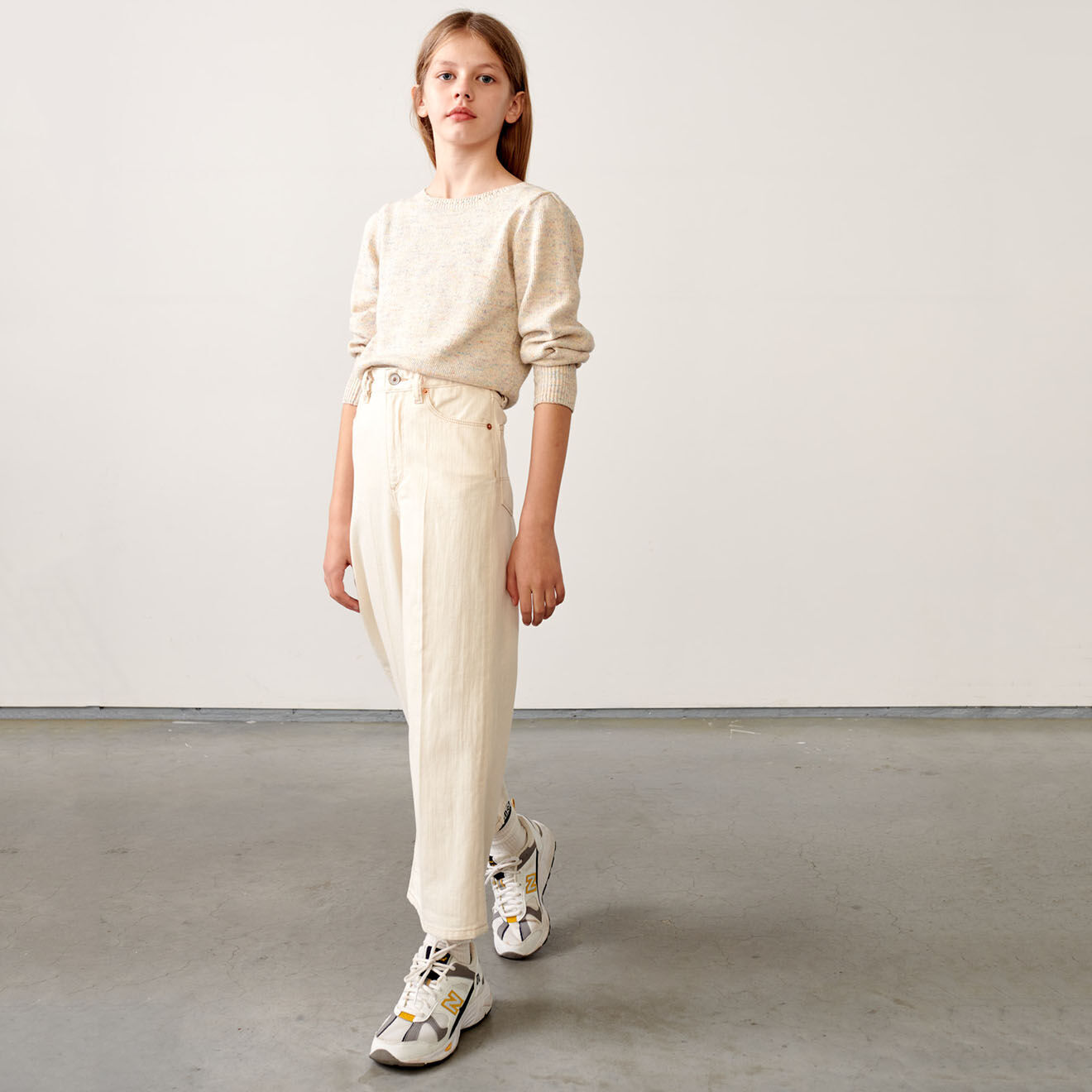 Bellerose Pull Gihour en Coton & Lin écru chiné
