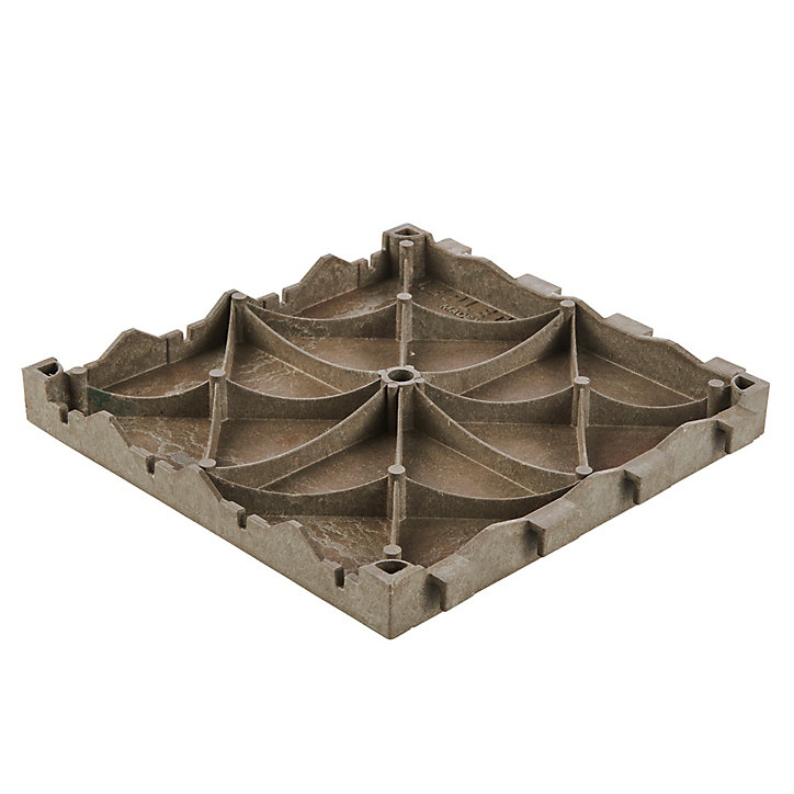 Dalle de terrasse composite marron Blooma Angara 40 x 40 cm