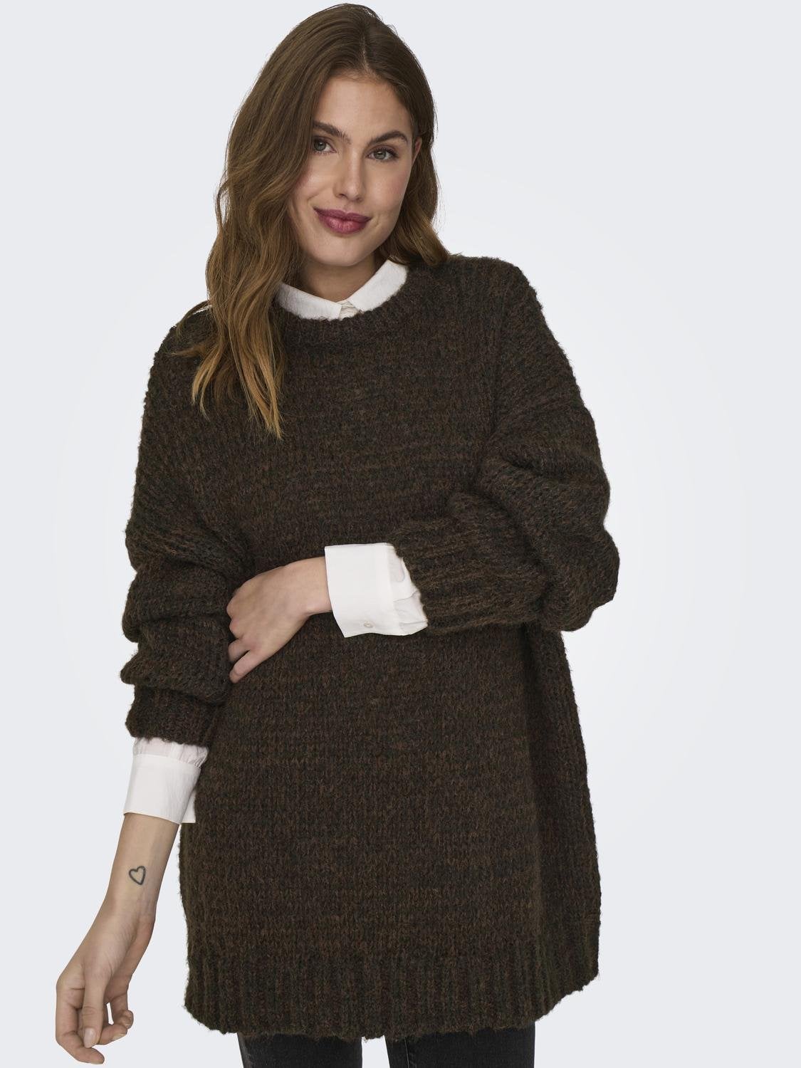 ONLMINNI Strickpullover Chestnut