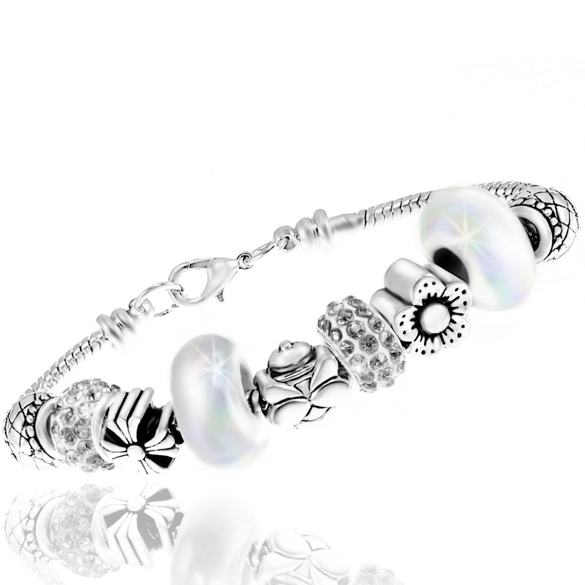 Bracelet - Acier inoxydable & cristaux