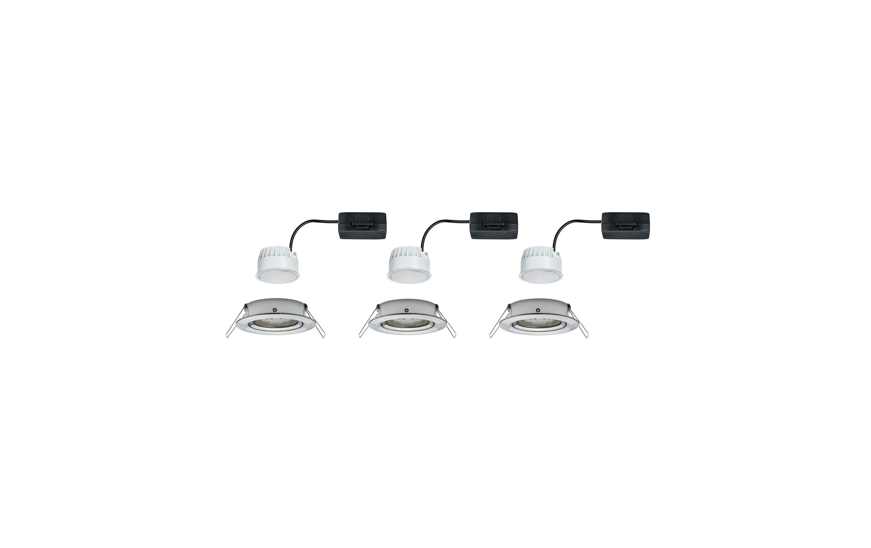 Einbauspot Nova Coin Set, 3 x 6 W, 2700 K, EisenLED Einbauspots Basisset