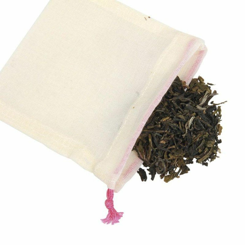 15 sachets de thé réutilisables 9 x 9 cm