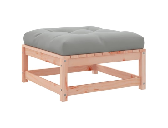 VIDAXL - Pouf Repose-pied de jardin avec coussin bois massif douglas