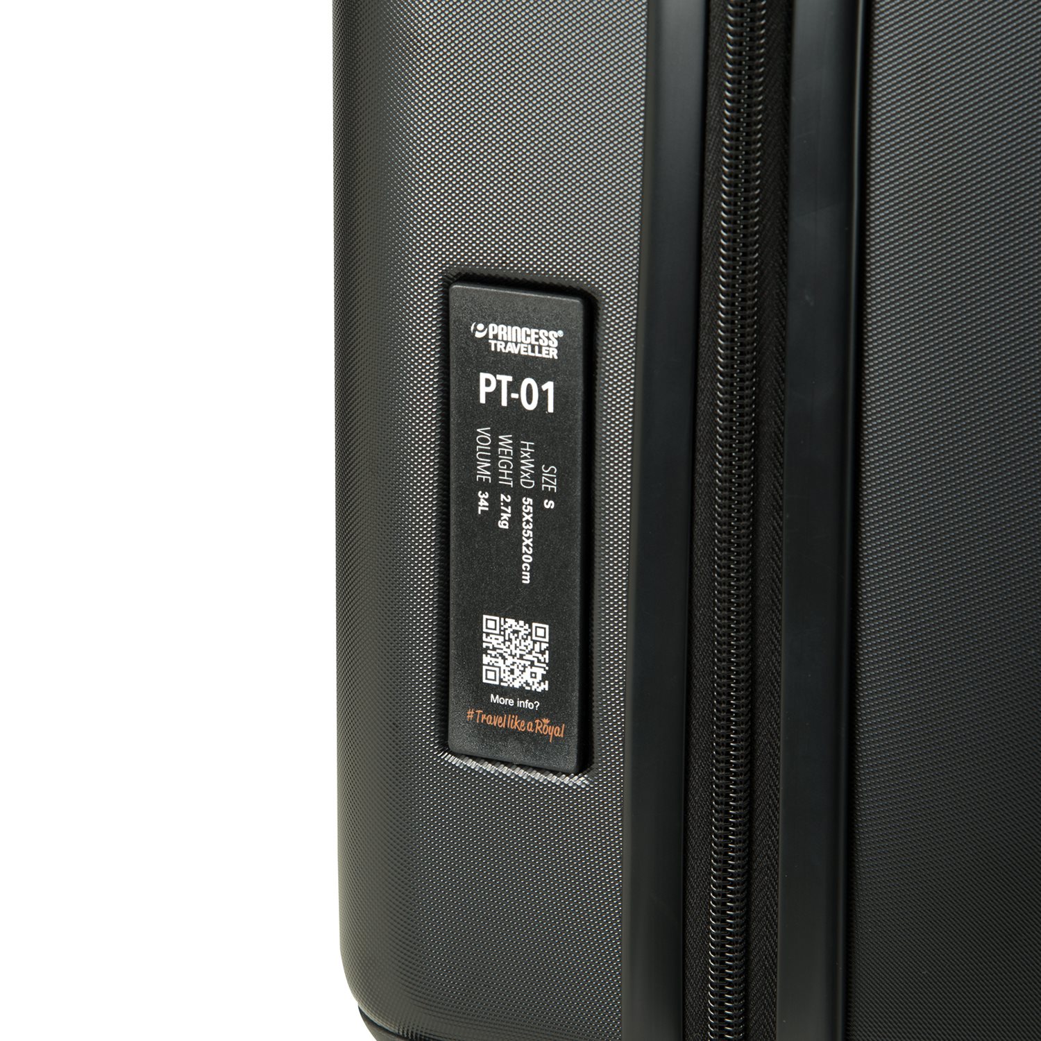 Princess Traveller PT-01 Deluxe Medium Trolley pitch black