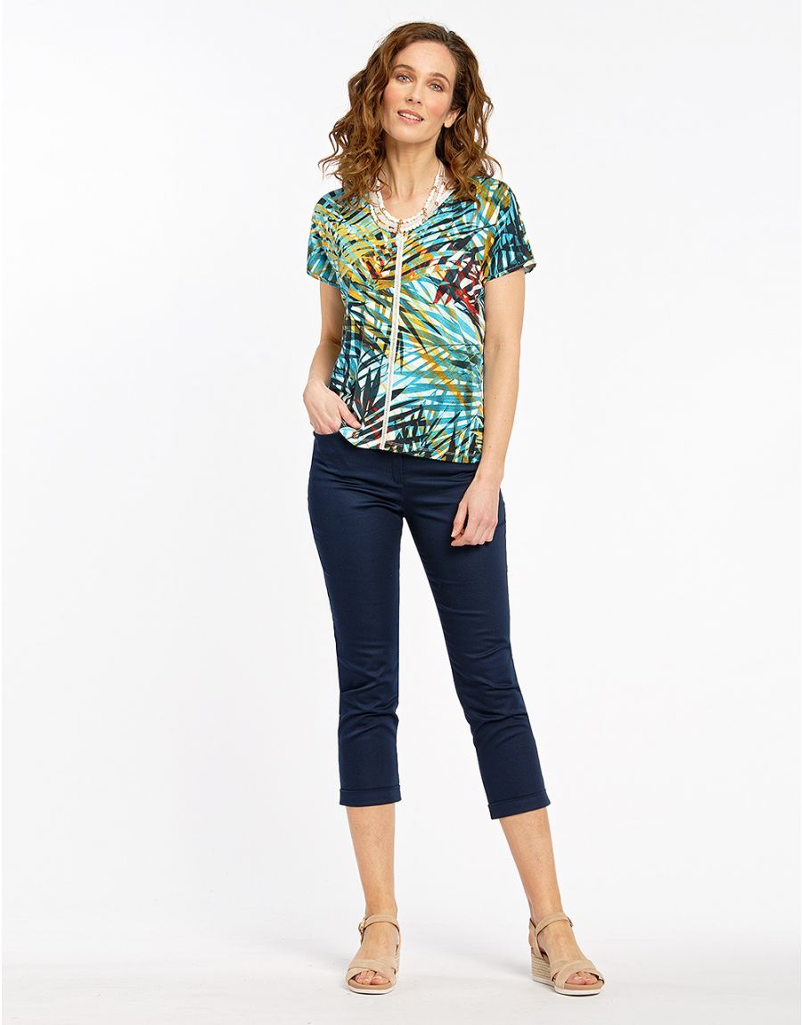 T-shirt bleu imprimé