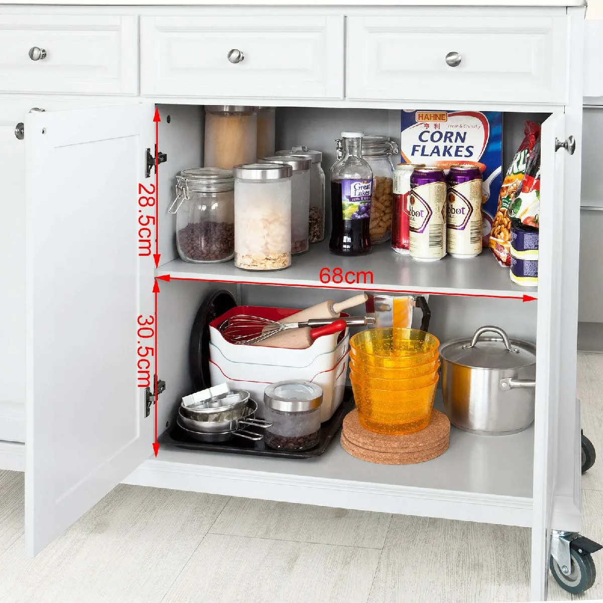 SoBuy FKW33-W XXL Desserte