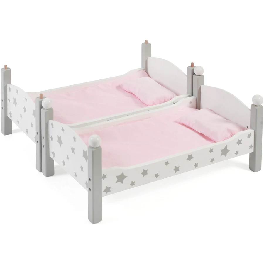 BAYER CHIC 2000 Puppen-Etagenbett Stars grau