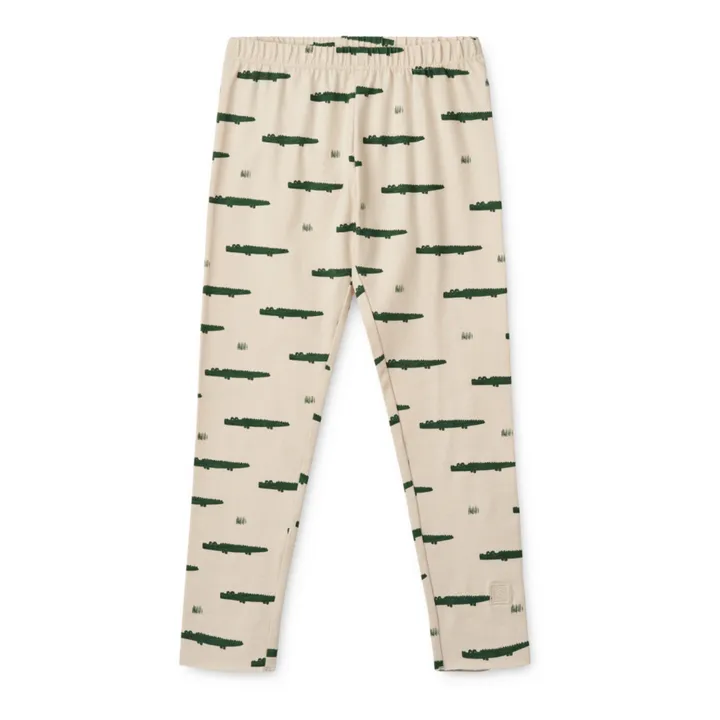 Liewood Legging Coton Bio Crocodiles Marie | Ecru