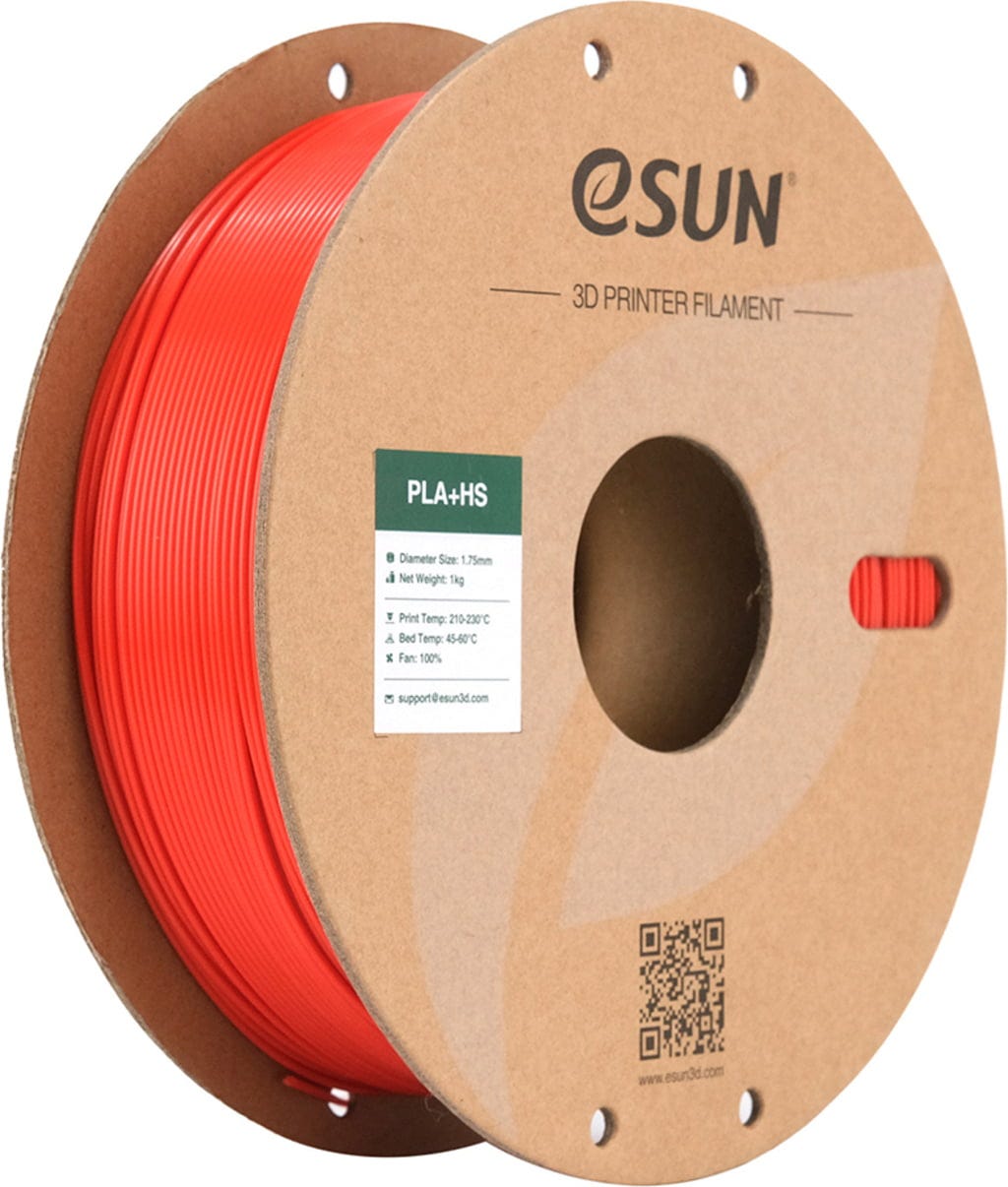 eSUN  PLA+HS Red, 1,75 mm / 1000 g    PLA-Filament für den Hochgeschwindigkeitsdruck