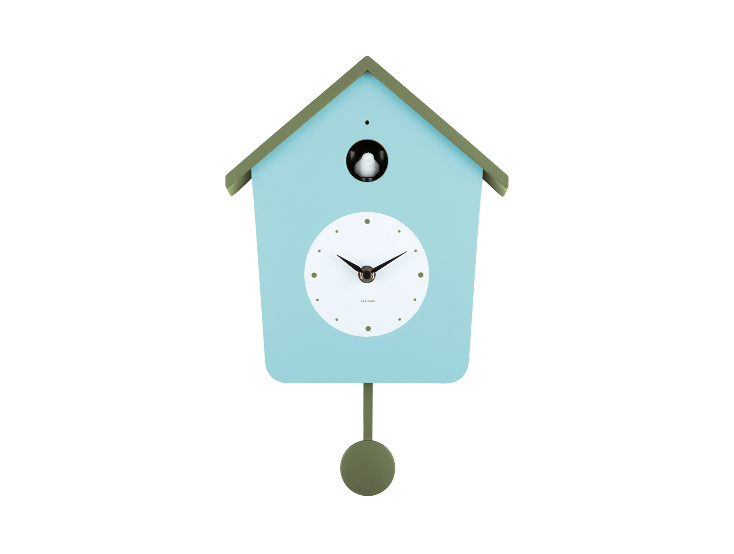 Wandklok Cuckoo Light - Mistigblauw & Legergroen