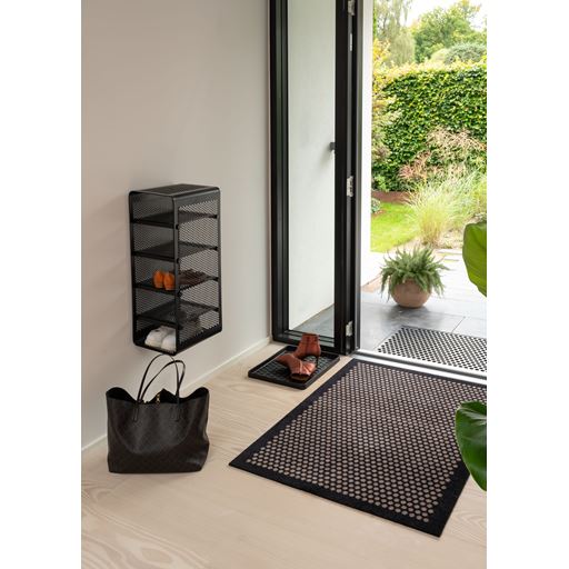Tica Copenhagen Dot Gulvmåtte, Sort/Sand, 90x130 cm