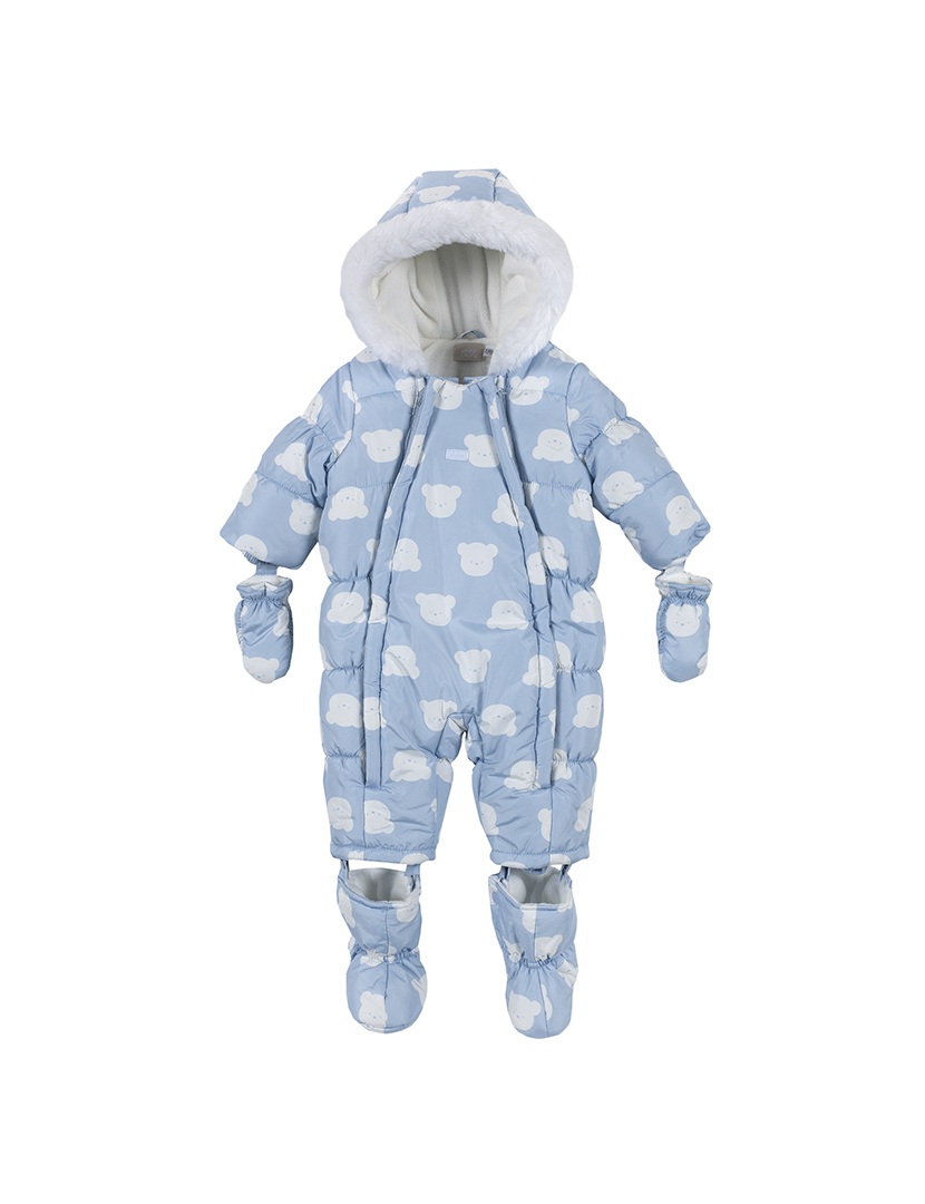 Quilted Blue Babygrow