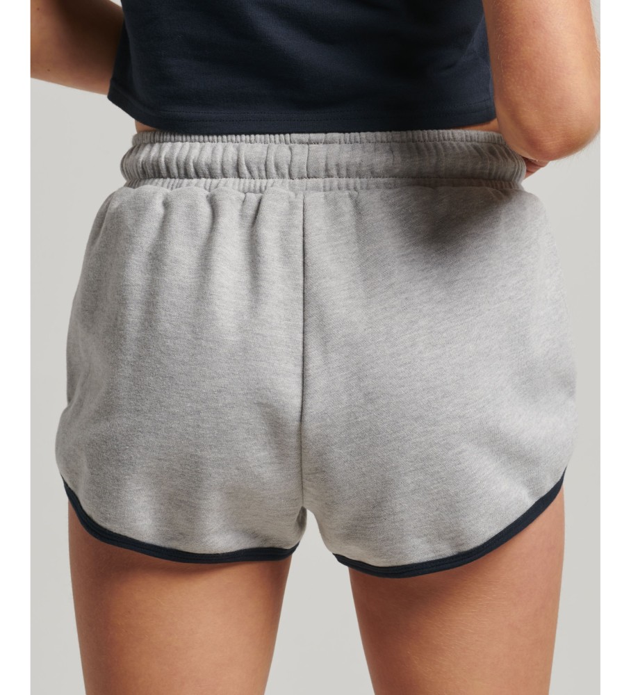 Calções de malha Superdry Vintage Logo Racer cinza