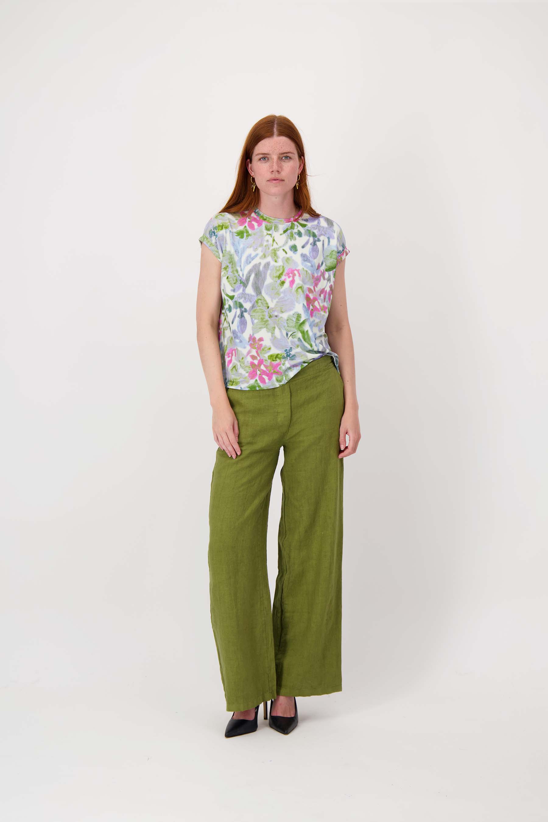 T-shirt met bloem print