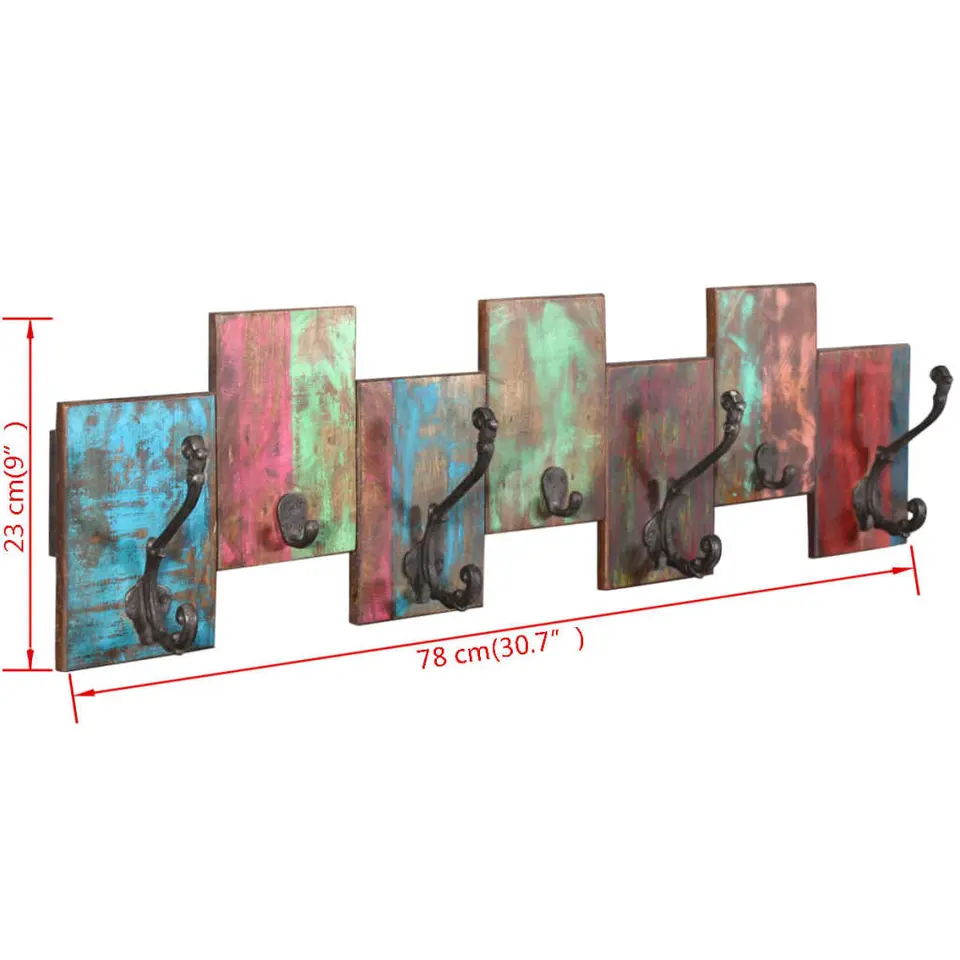 vidaXL - Kapstok - Multikleur - Hout