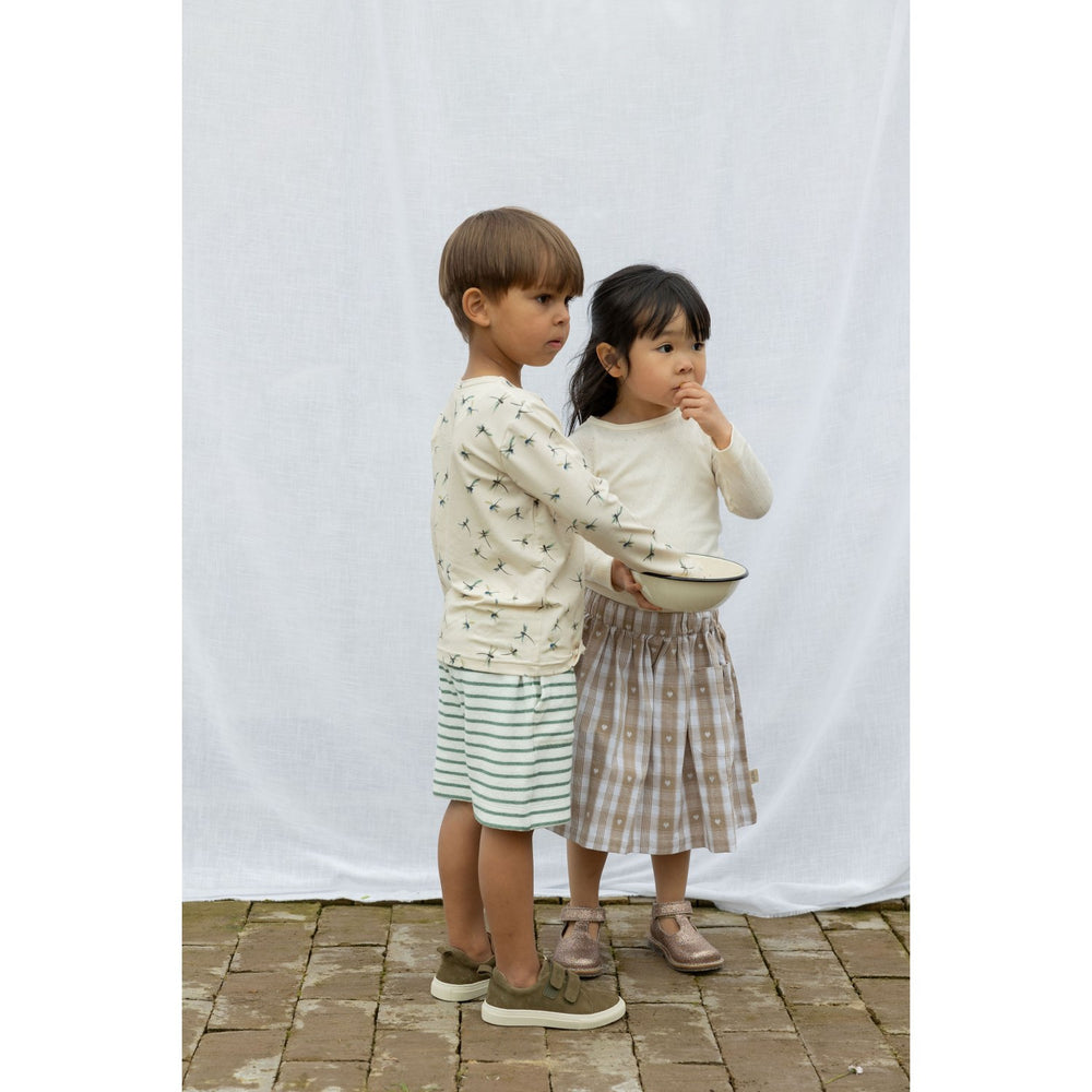 Køb Petit Piao Off White Heart Nederdel Pocket Woven