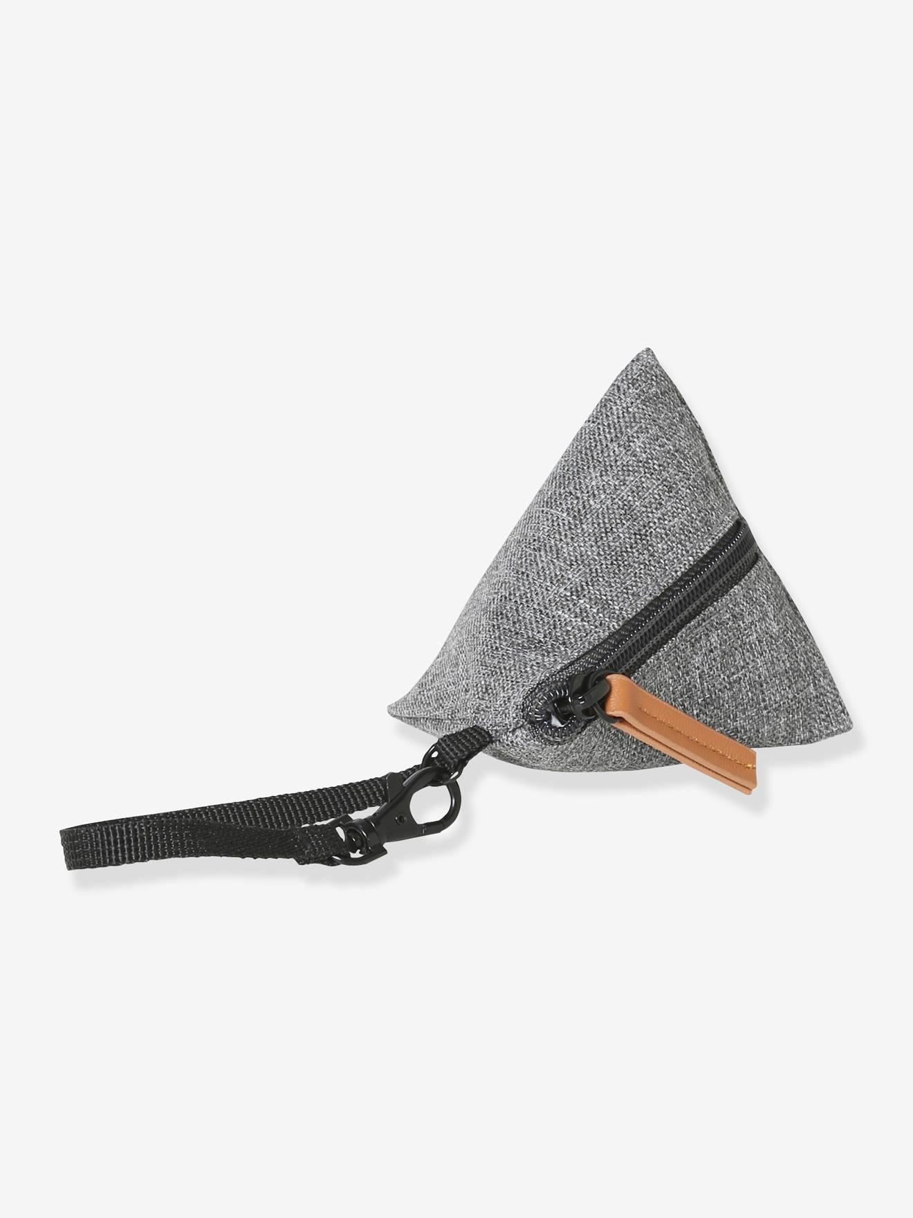 bolsa para chupeta cinza mesclado médio