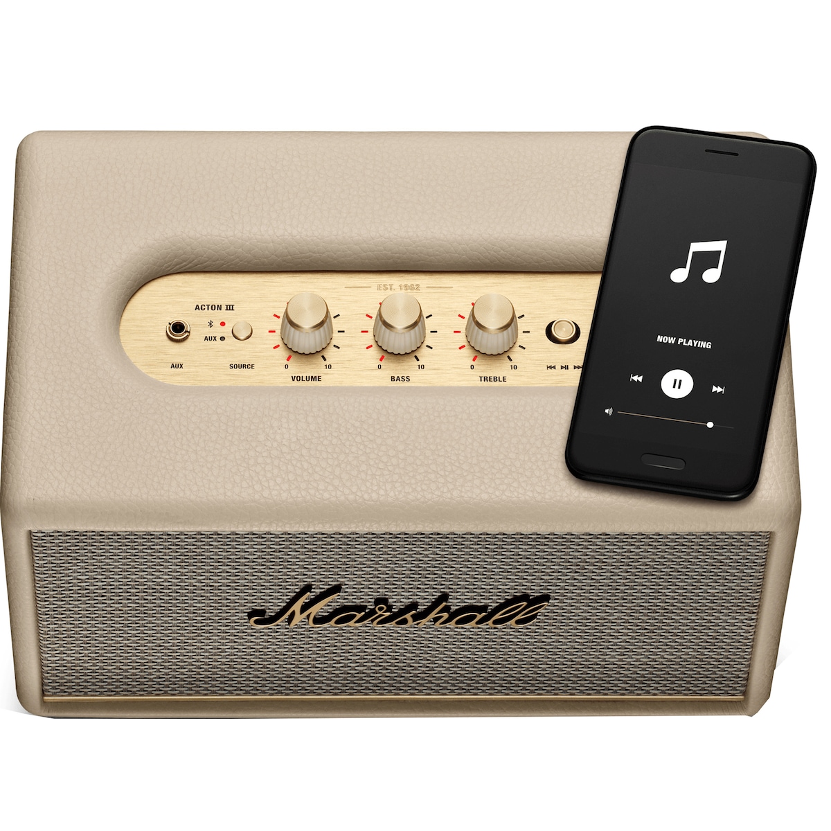 Marshall Acton III Bluetooth høyttaler (krem)