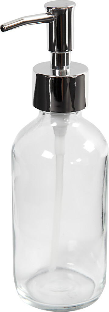 Sæbedispenser - H 19,3 CM - Ø 6,3 CM - 230 ML - Klar - 1 Stk
