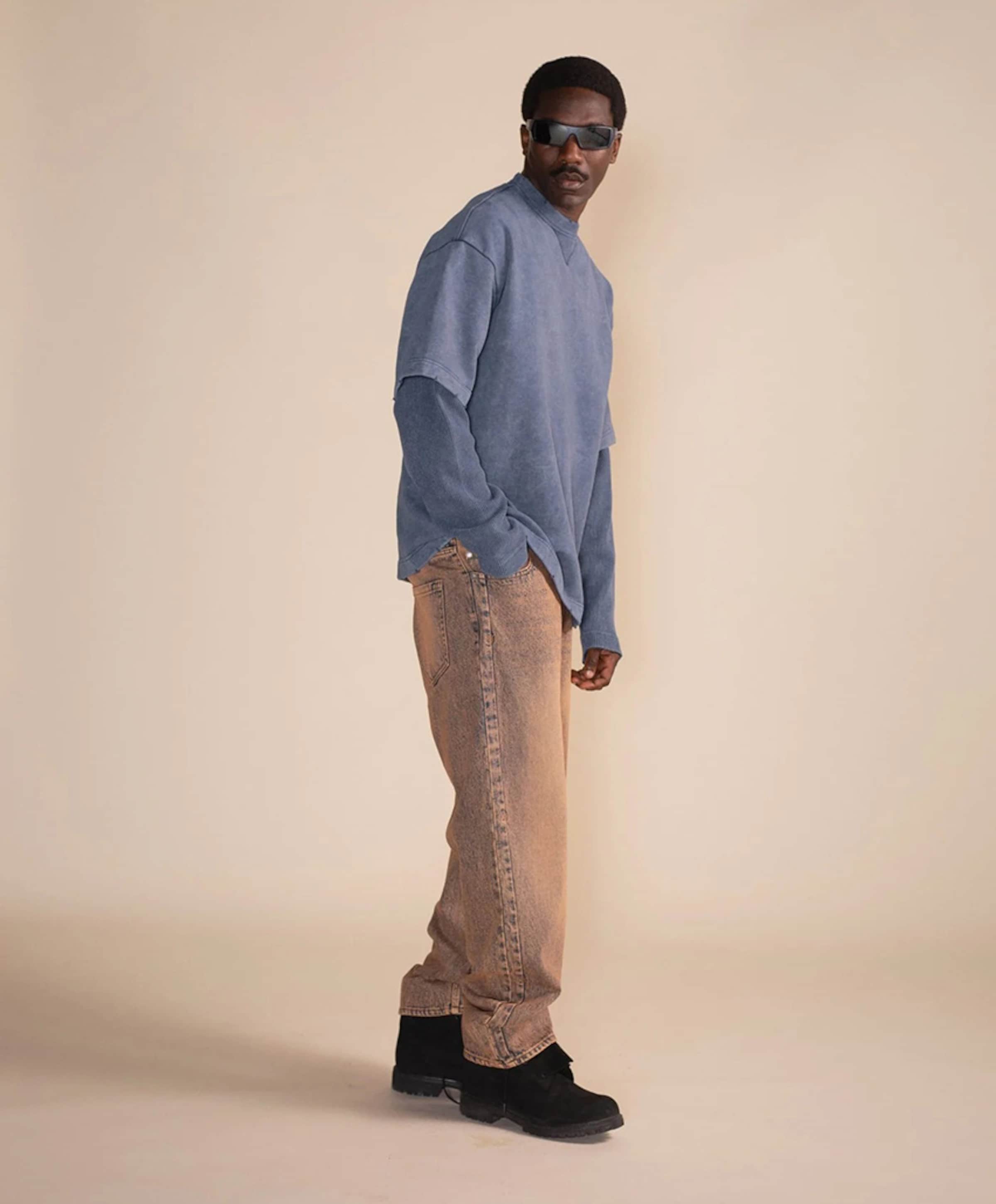 Daily Paper Heren longsleeve blauw
