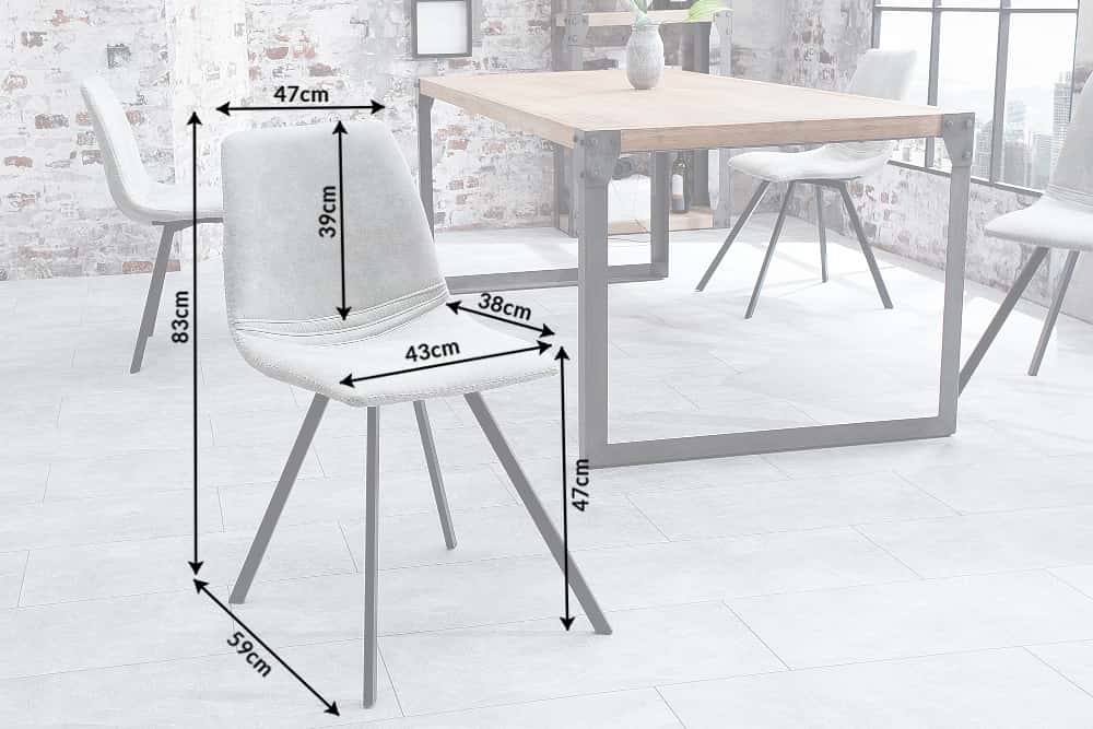 Retro Stuhl AMSTERDAM CHAIR stone grau Designklassiker
