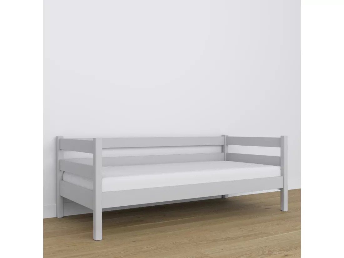 Lit banquette en bois N01 Gris 90x200