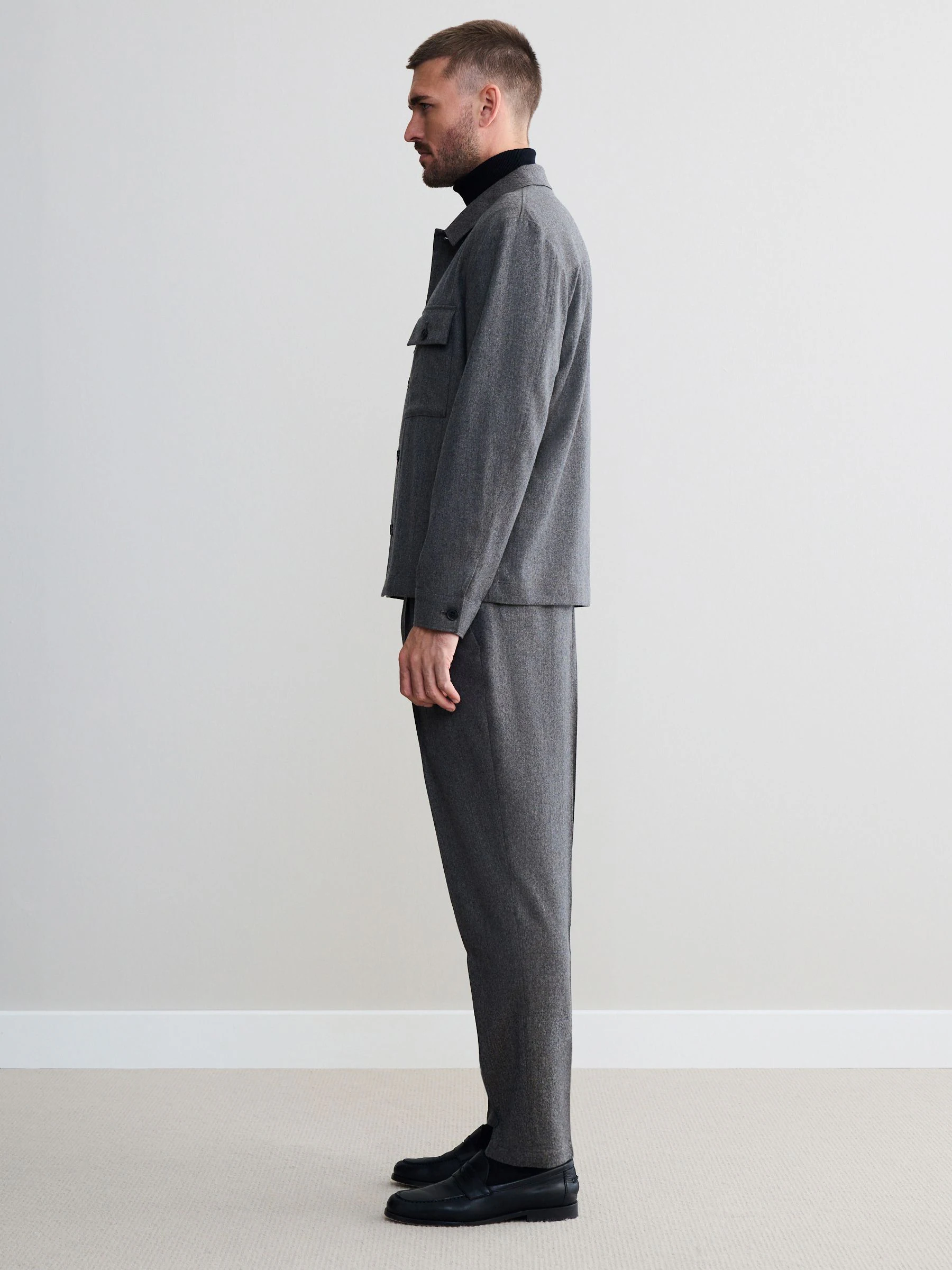 Naturel bruin - Signature Regular Tapered 100% REDA Marino Wool Smart Trousers With Elasticated Back