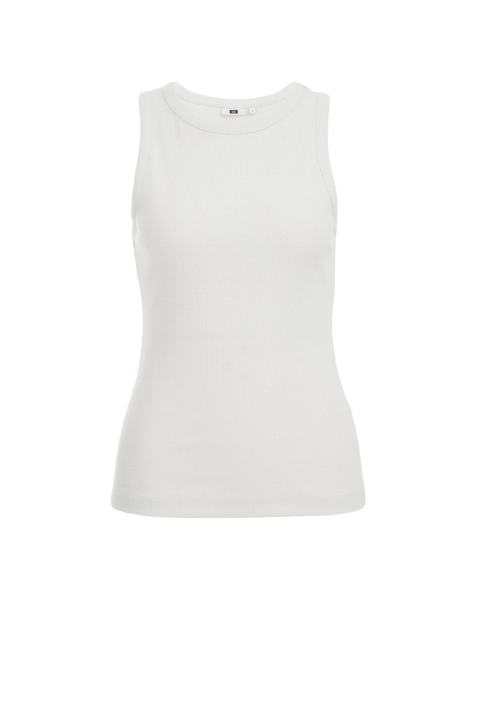 singlet met glittergaren WE Fashion Wit