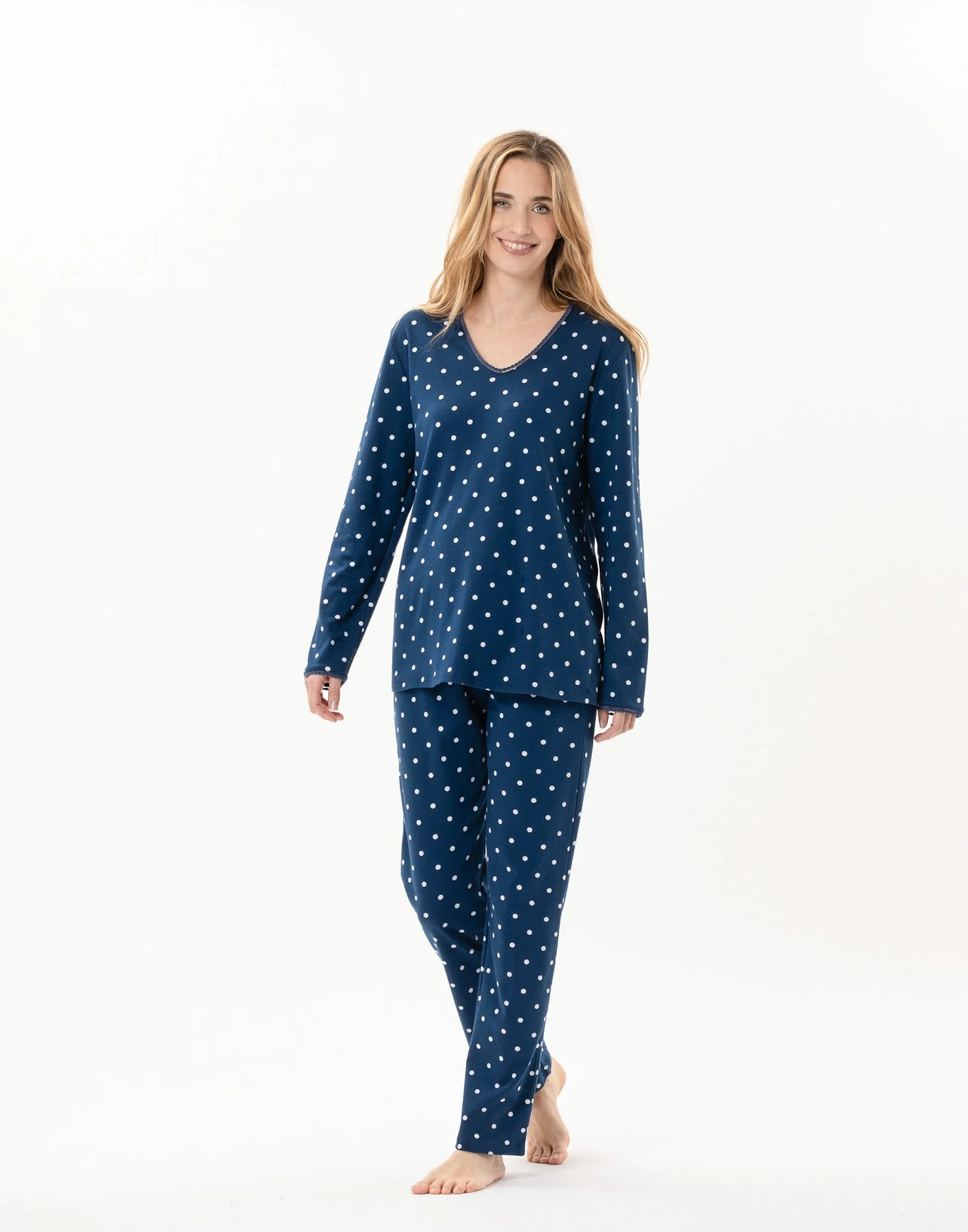 CHAMADE 802 - Pyjama en coton | Bleu