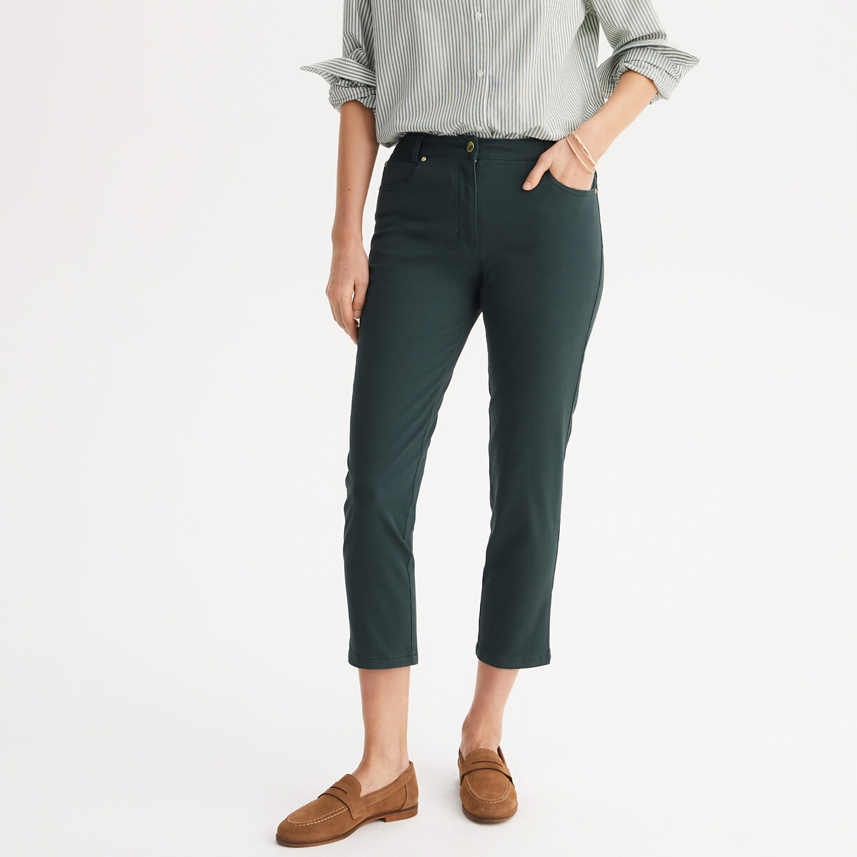 ANNE WEYBURN<br>Direita 7/8 broek, stretch katoen