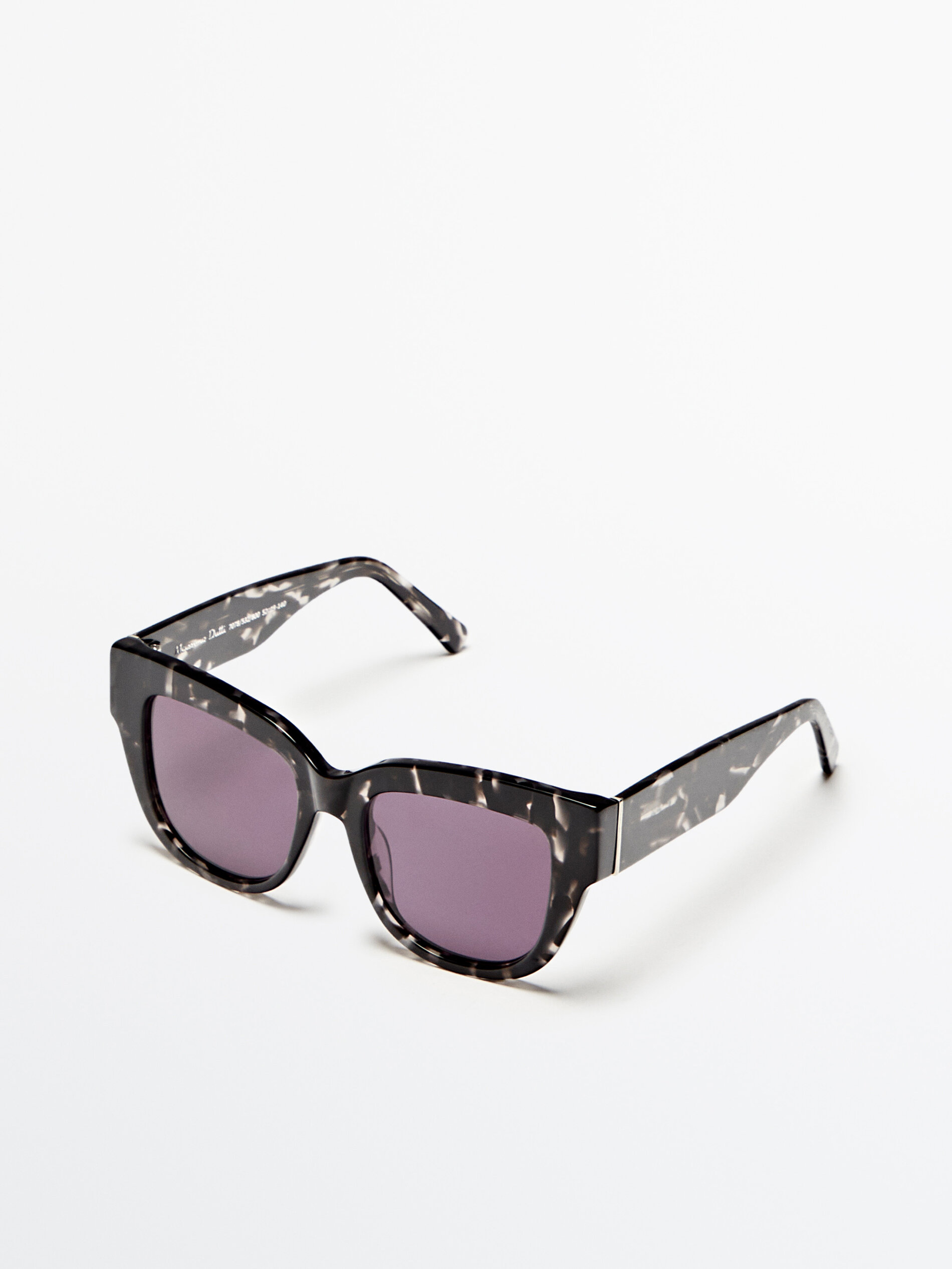 Gafas de sol oversize negras efeito carey - NEGRO