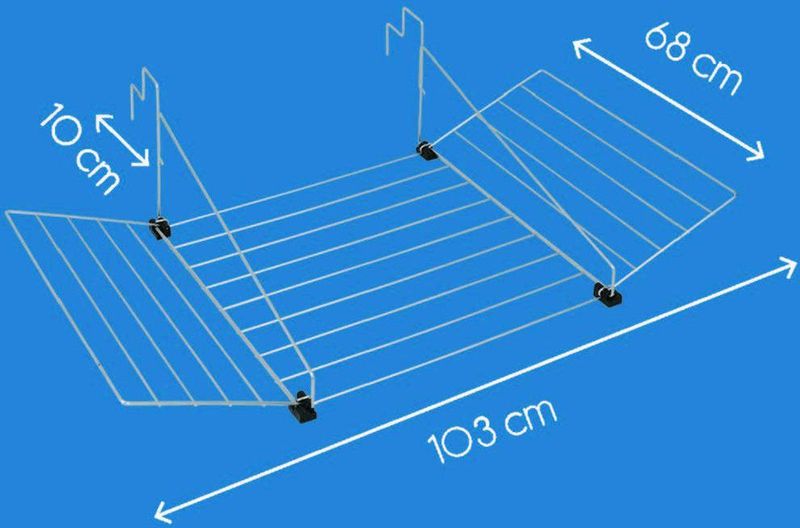 Tomado Tilburg Radiator/Balkon Droogrek -12m Drooglengte- Mat Zwart